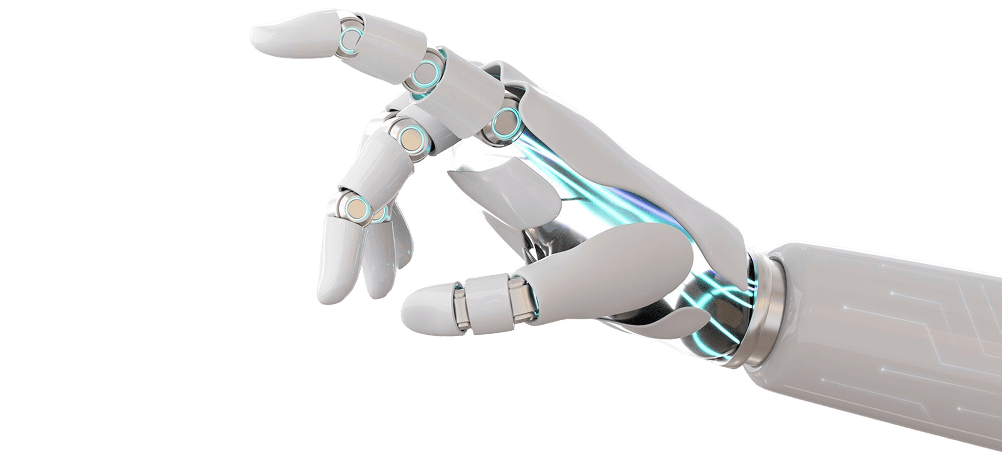 fundo de dedo de mao de ciborgue tecnologia de inteligencia artificial 1