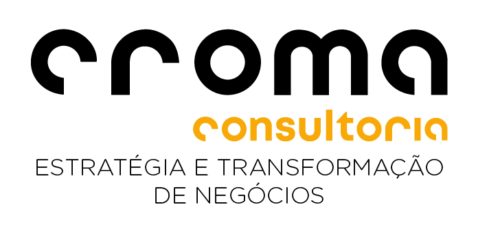 Logotipo Croma Consultoria com a assinatura “Estratégia e Transformação de Negócios”.